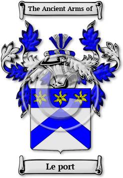 Le port Family Crest Download (jpg) Legacy Series - 150 DPI